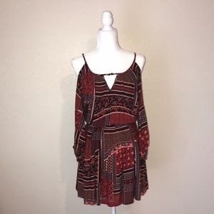 American Eagle Boho Cold Shoulder Dress